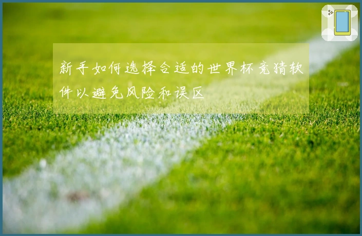 新手如何选择合适的世界杯竞猜软件以避免风险和误区